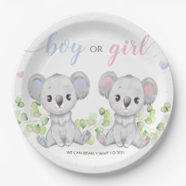 Een Bord voor de Koala Gender Reveal Party.