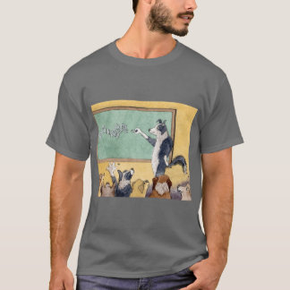Een Border Collie-hond leert zijn pup-pupillen wis T-shirt
