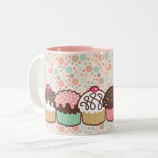 Een bos cupcakes mok (Voorkant links)