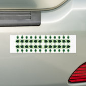 Een bos groene bloemen op een witte achtergrond bumpersticker (Op auto)