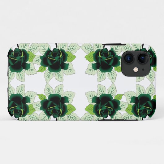 Een bos groene bloemen op een witte achtergrond Case-Mate iPhone case (Achterkant (horizontaal))