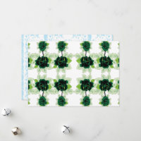 Een bos groene bloemen op een witte achtergrond