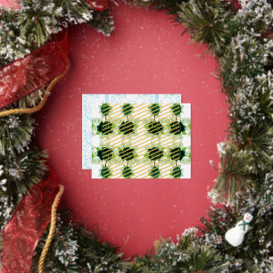 Een bos groene bloemen op een witte achtergrond folie feestdagen briefkaart