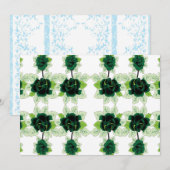 Een bos groene bloemen op een witte achtergrond programmakaart (Voorkant / Achterkant)