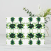 Een bos groene bloemen op een witte achtergrond programmakaart (Staand voorkant)