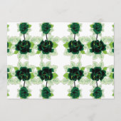 Een bos groene bloemen op een witte achtergrond programmakaart (Voorkant)