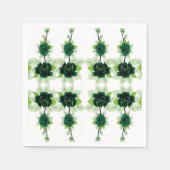 Een bos groene bloemen op een witte achtergrond servet (Voorkant)