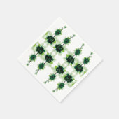 Een bos groene bloemen op een witte achtergrond servet (Hoek)