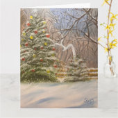 Een bos Kerstmis, door Gary Poling Kaart (Gele Bloem)