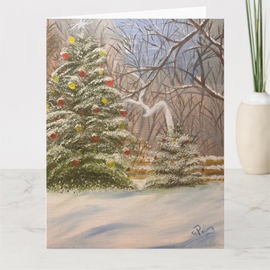 Een bos Kerstmis, door Gary Poling Kaart (Voorkant)