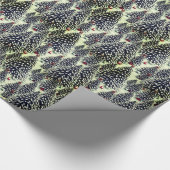 Een bos met sneeuw bedekte kerstbomen cadeaupapier (Hoek)