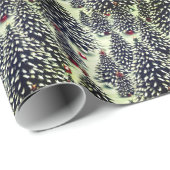 Een bos met sneeuw bedekte kerstbomen cadeaupapier (Rol Hoek)