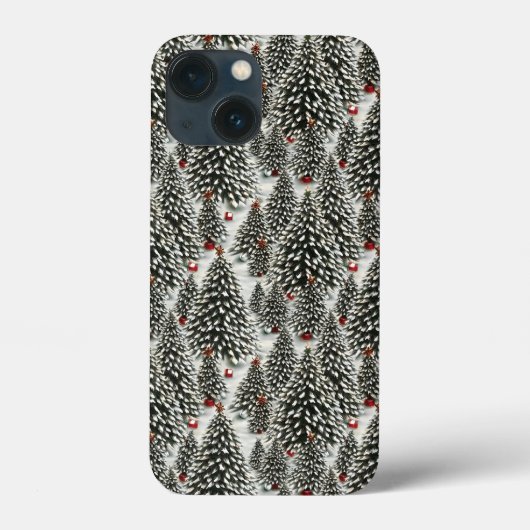 Een bos met sneeuw bedekte kerstbomen Case-Mate iPhone case (Achterkant)