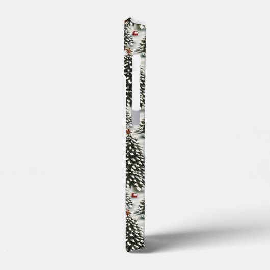 Een bos met sneeuw bedekte kerstbomen Case-Mate iPhone case (Achterkant / Links)