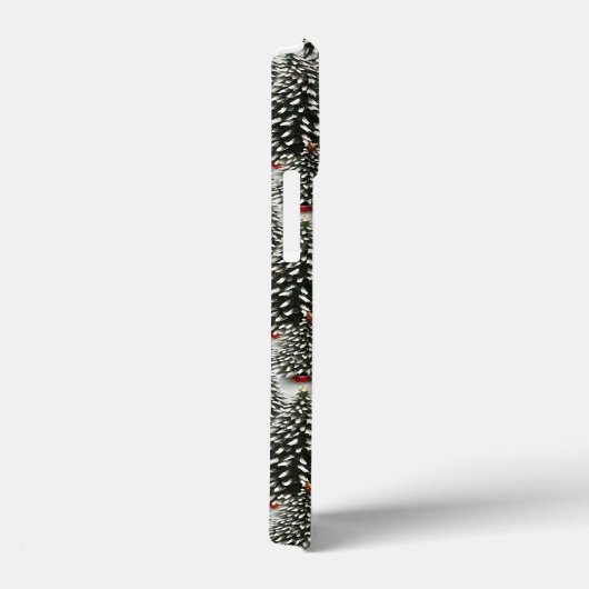 Een bos met sneeuw bedekte kerstbomen Case-Mate iPhone case (Achterkant / Rechts)