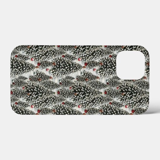 Een bos met sneeuw bedekte kerstbomen Case-Mate iPhone case (Achterkant (horizontaal))