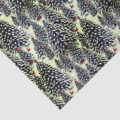 Een bos met sneeuw bedekte kerstbomen tissuepapier (Detail)