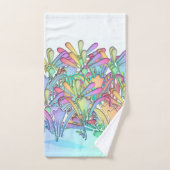 Een bos pastelbloemen bad handdoek (Handdoek)