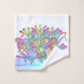 Een bos pastelbloemen bad handdoek (Wasdoekje)