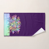 Een bos pastelbloemen Paarse Bad Handdoek (Handdoek)