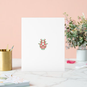 Een bos rode bloemen op een witte achtergrond acryl bord