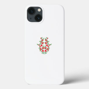 Een bos rode bloemen op een witte achtergrond Case-Mate iPhone case
