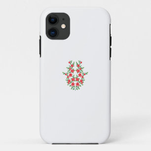 Een bos rode bloemen op een witte achtergrond Case-Mate iPhone case