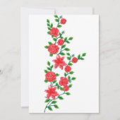 Een bos rode bloemen op een witte achtergrond kaart (Voorkant)