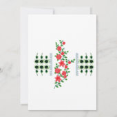 Een bos rode bloemen op een witte achtergrond kaart (Achterkant)