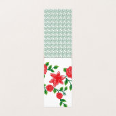 Een bos rode bloemen op een witte achtergrond visitekaartje (Binnenkant ongevouwen)