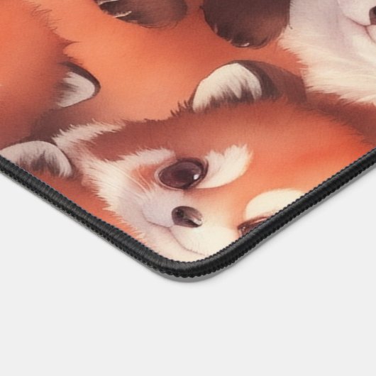 Een bos rode panda's bureaumat (Hoek)