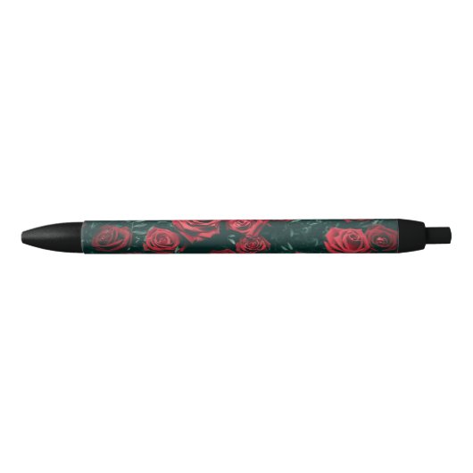 Een bos rode rozen zwarte inkt pen (Voorkant)