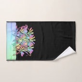 Een bos van pastelbloemen zwart bad handdoek (Handdoek)