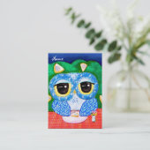 Een bosbes nacht visitekaartje (Staand voorkant)