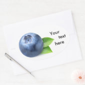 Eén bosbes ovale sticker (Envelop)