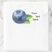 Eén bosbes ovale sticker (Tas)