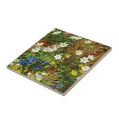 Een bosbodem met anemoon en viooltjes tegeltje (Zijkant)