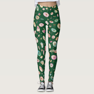 Een bosgroen woud van 1000 parasols leggings