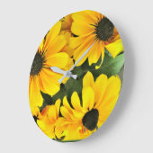 Een bosje gele coneflowers grote klok (Hoek)