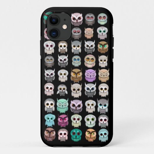Een bosje met schattige uilen ontwerp Case-Mate iPhone case (Achterkant)