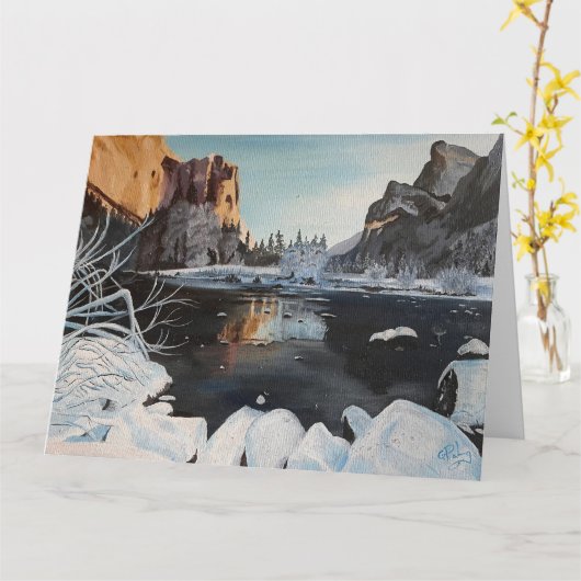 Een boskerst van Gary Poling Kaart (Gele Bloem)