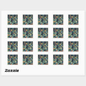 Een boslandschap vierkante sticker (Vel)