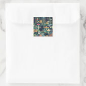 Een boslandschap vierkante sticker (Tas)