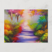 Een bospad door de herfstbladeren briefkaart (Voorkant)