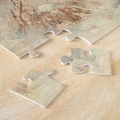 Een bospad met Hunter bij zonsondergang Legpuzzel (Zijkant)