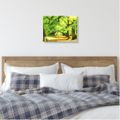 Een bospad, Robin Hood Forest Canvas Afdruk (Insitu (Slaapkamer))