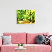 Een bospad, Robin Hood Forest Canvas Afdruk (Insitu (Woonkamer))