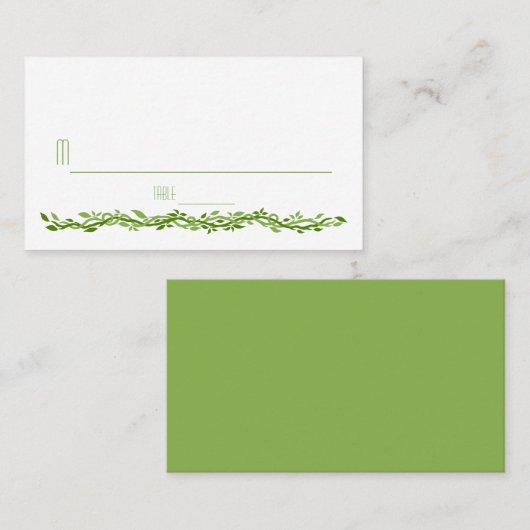 Een bosrijke elegantie | Bruiloft Vine Plaats Kaar Plaatskaartje (Voorkant / Achterkant)