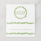 Een bosrijke elegantie | Bruiloft wijnstok liefde  Plaatskaartje (Buitenkant ongevouwen)
