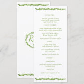 Een bosrijke elegantie | Huwelijkswijnreceptie Men Menu (Voorkant / Achterkant)